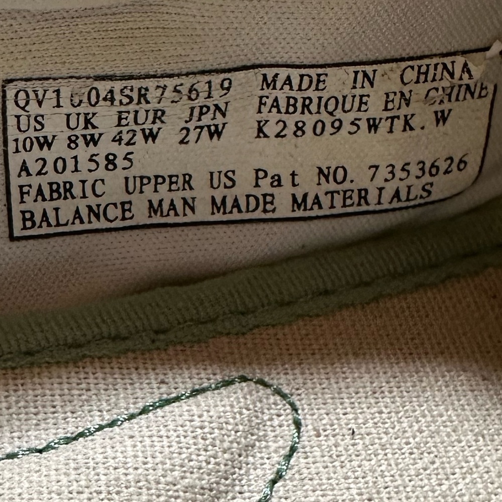 RYKÄ cream/light tan slip on sneaker style flats gray & green accents sz 10 Wide - Picture 6 of 6